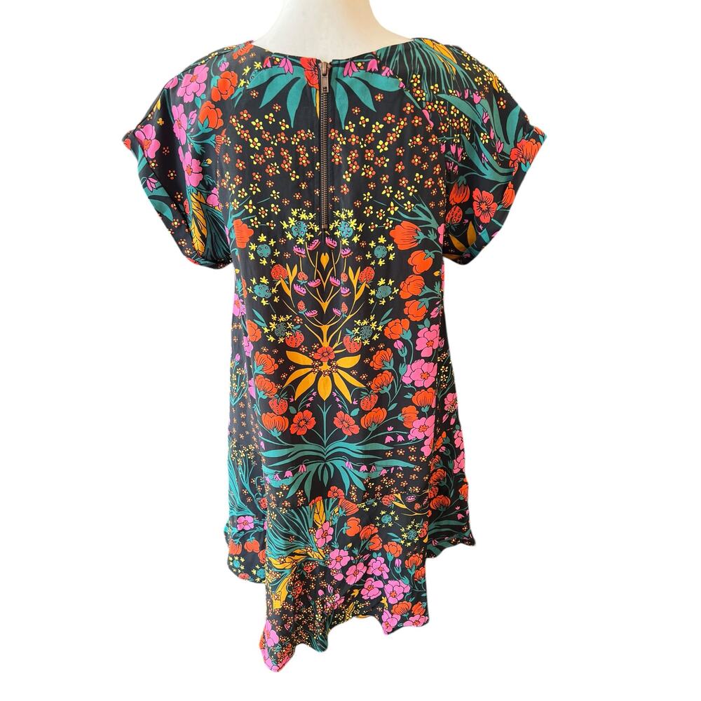 Free People Strawberry Fields Mini Dress Small Black Multicolor Boho Womens EUC - Picture 2 of 5